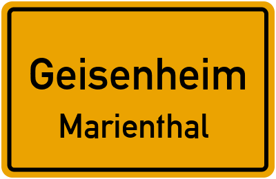 Ortsschild Geisenheim Marienthal