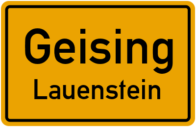 Straßenverzeichnis Geising Lauenstein