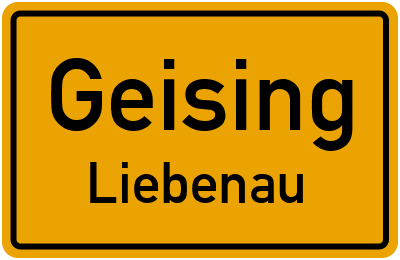 Straßenverzeichnis Geising Liebenau
