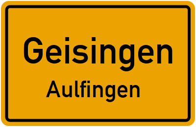 Ortsschild Geisingen Aulfingen