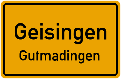 Ortsschild Geisingen Gutmadingen
