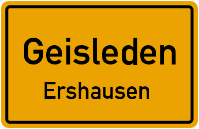 Straßenverzeichnis Geisleden Ershausen