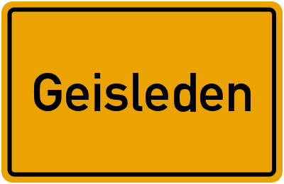 Ortsschild von Gemeinde Geisleden in Thüringen