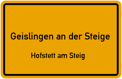 Straßenverzeichnis Geislingen an der Steige Hofstett am Steig
