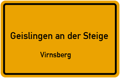 Straßenverzeichnis Geislingen an der Steige Virnsberg
