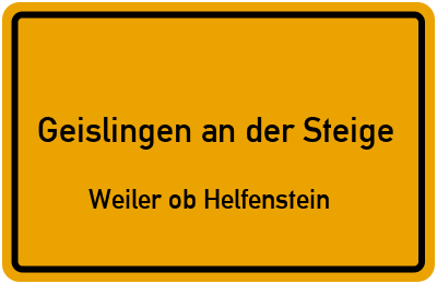 Straßenverzeichnis Geislingen an der Steige Weiler ob Helfenstein