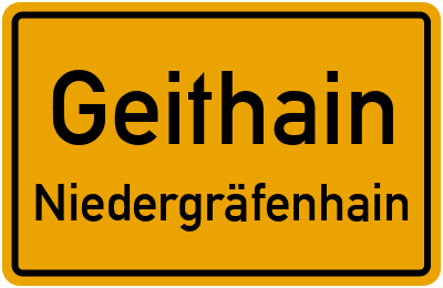 Ortsschild Geithain Niedergräfenhain