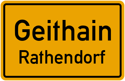 Ortsschild Geithain Rathendorf