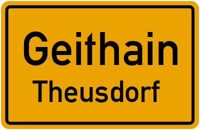 Ortsschild Geithain Theusdorf
