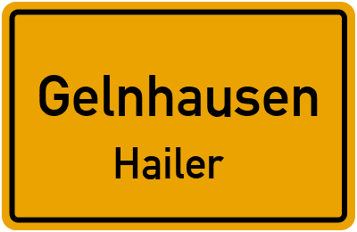 Ortsschild Gelnhausen Hailer