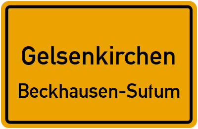 Straßenverzeichnis Gelsenkirchen Beckhausen-Sutum