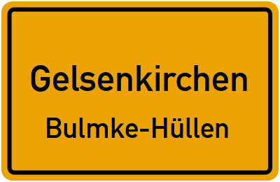 Ortsschild Gelsenkirchen Bulmke-Hüllen