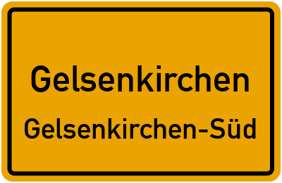 Straßenverzeichnis Gelsenkirchen Gelsenkirchen-Süd