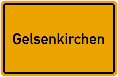 Ortsschild von Stadt Gelsenkirchen in Nordrhein-Westfalen