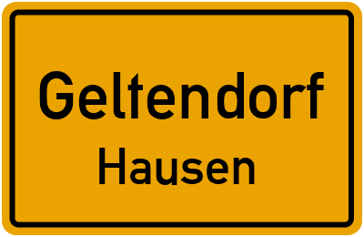 Ortsschild Geltendorf Hausen