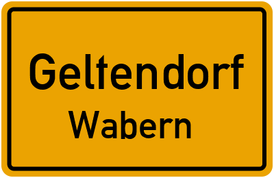 Ortsschild Geltendorf Wabern