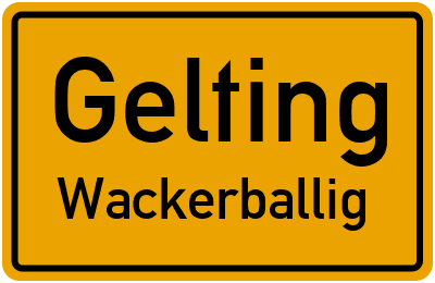 Straßenverzeichnis Gelting Wackerballig