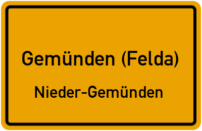 Straßenverzeichnis Gemünden (Felda) Nieder-Gemünden