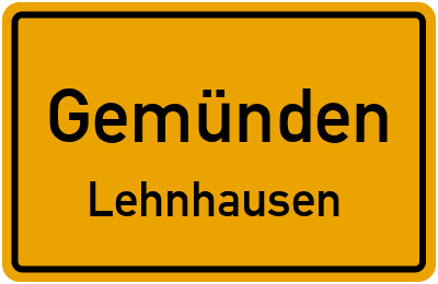 Straßenverzeichnis Gemünden Lehnhausen