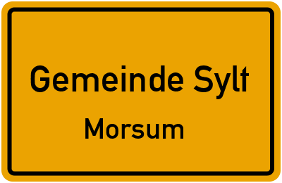 Straßenverzeichnis Gemeinde Sylt Morsum