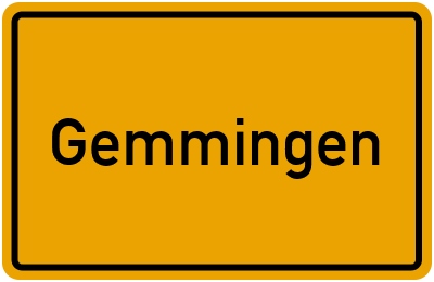 Ortsschild von Gemeinde Gemmingen in Baden-Württemberg