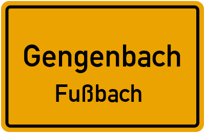 Straßenverzeichnis Gengenbach Fußbach