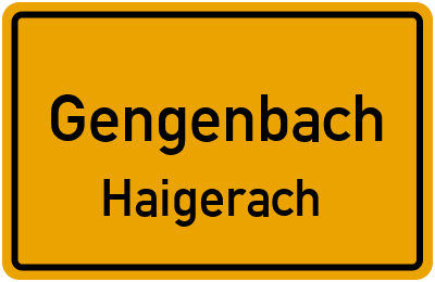 Straßenverzeichnis Gengenbach Haigerach