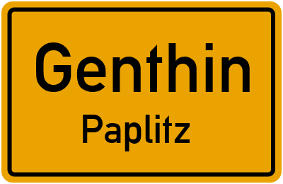 Straßenverzeichnis Genthin Paplitz