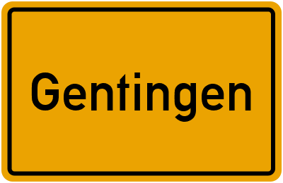 Ortsschild von Gemeinde Gentingen in Rheinland-Pfalz
