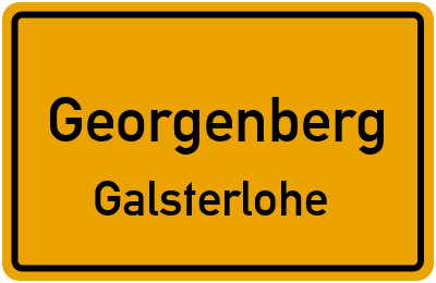 Ortsschild Georgenberg Galsterlohe