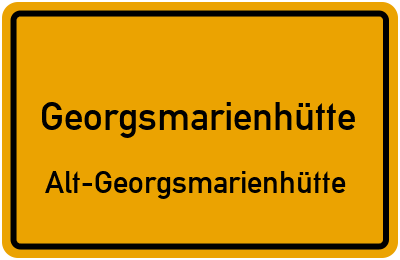 Ortsschild Georgsmarienhütte Alt-Georgsmarienhütte