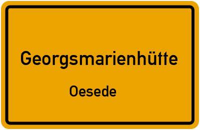 Straßenverzeichnis Georgsmarienhütte Oesede