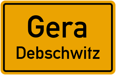Straßenverzeichnis Gera Debschwitz