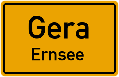 Straßenverzeichnis Gera Ernsee