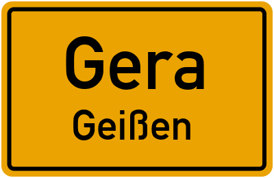 Straßenverzeichnis Gera Geißen