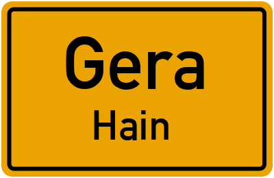 Straßenverzeichnis Gera Hain