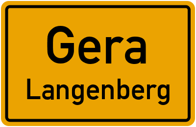 Straßenverzeichnis Gera Langenberg