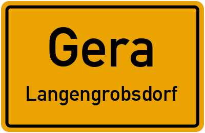 Ortsschild Gera Langengrobsdorf