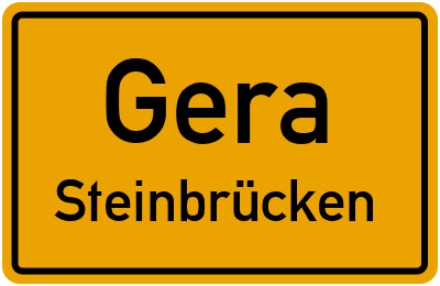 Straßenverzeichnis Gera Steinbrücken