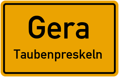 Straßenverzeichnis Gera Taubenpreskeln