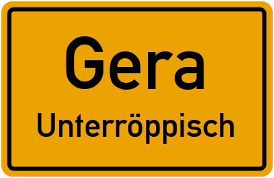 Straßenverzeichnis Gera Unterröppisch