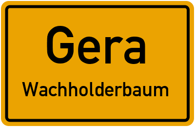 Straßenverzeichnis Gera Wachholderbaum