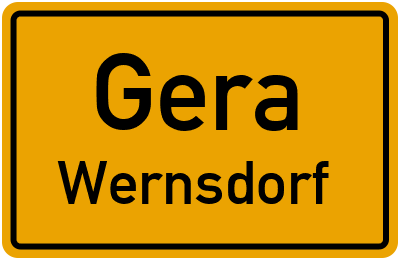 Straßenverzeichnis Gera Wernsdorf