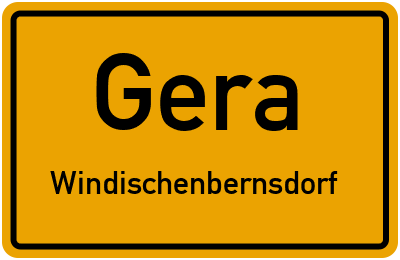 Ortsschild Gera Windischenbernsdorf