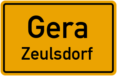 Straßenverzeichnis Gera Zeulsdorf