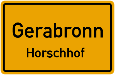 Straßenverzeichnis Gerabronn Horschhof