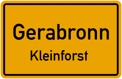 Straßenverzeichnis Gerabronn Kleinforst