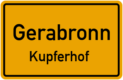 Ortsschild Gerabronn Kupferhof