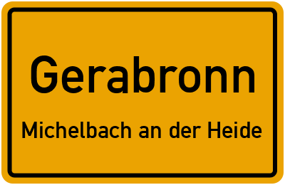 Straßenverzeichnis Gerabronn Michelbach an der Heide