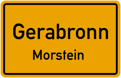 Ortsschild Gerabronn Morstein